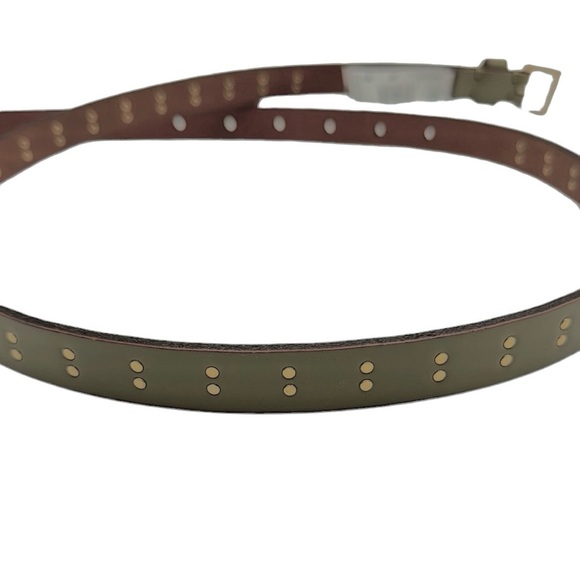 AllSaints 18mm Pindot Stud Leather Belt Size Medium - Picture 4 of 11